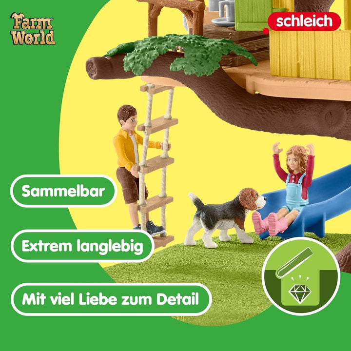 schleich 42408 Abenteuer Baumhaus, für Kinder ab 3+ Jahren, FARM WORLD - Spielset neue Verpackung