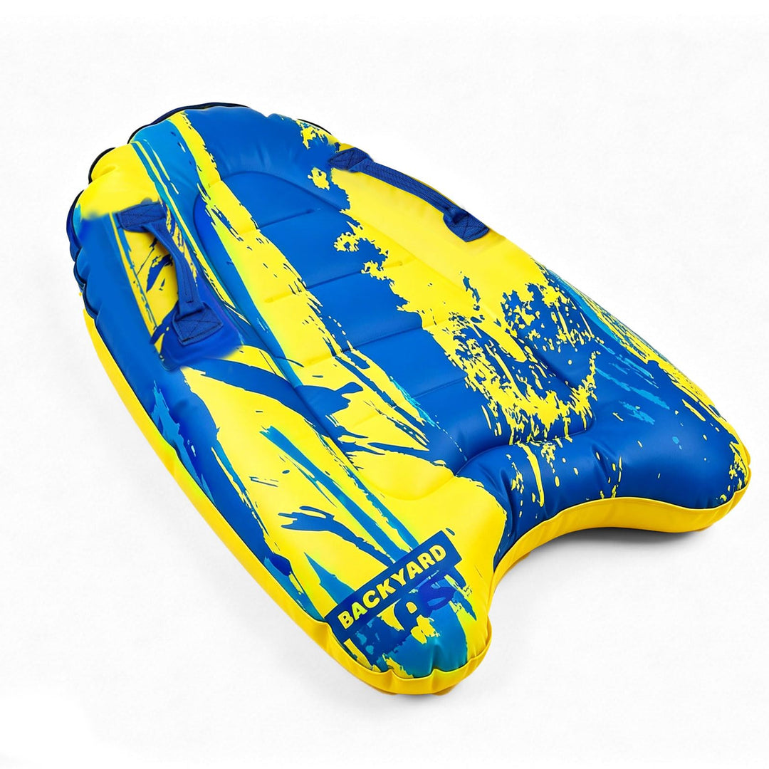 Bocguy Bodyboard Aufblasbar, 75 x 65 x 15 cm Surfbrett Aufblasbar, Schwimmbrett Aufblasbare, Faltbar