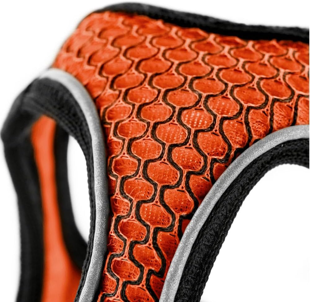 HUNTER HILO COMFORT Geschirr für kleine Hunde mit Netzmaterial und reflektierenden Elementen, orange