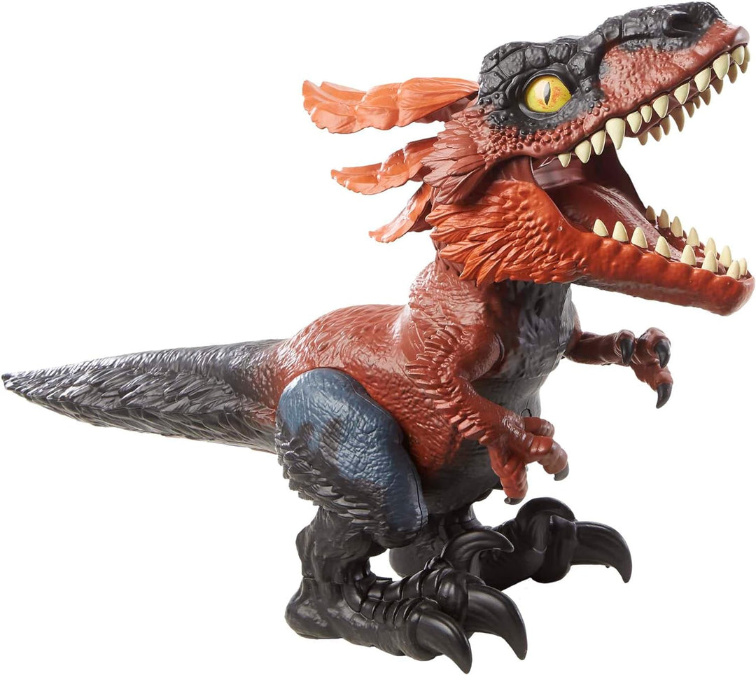 Jurassic World GYW89 - Ein neues Zeitalter – Uncaged Rowdy Roars Pyroraptor Dinosaurier-Actionfigur,