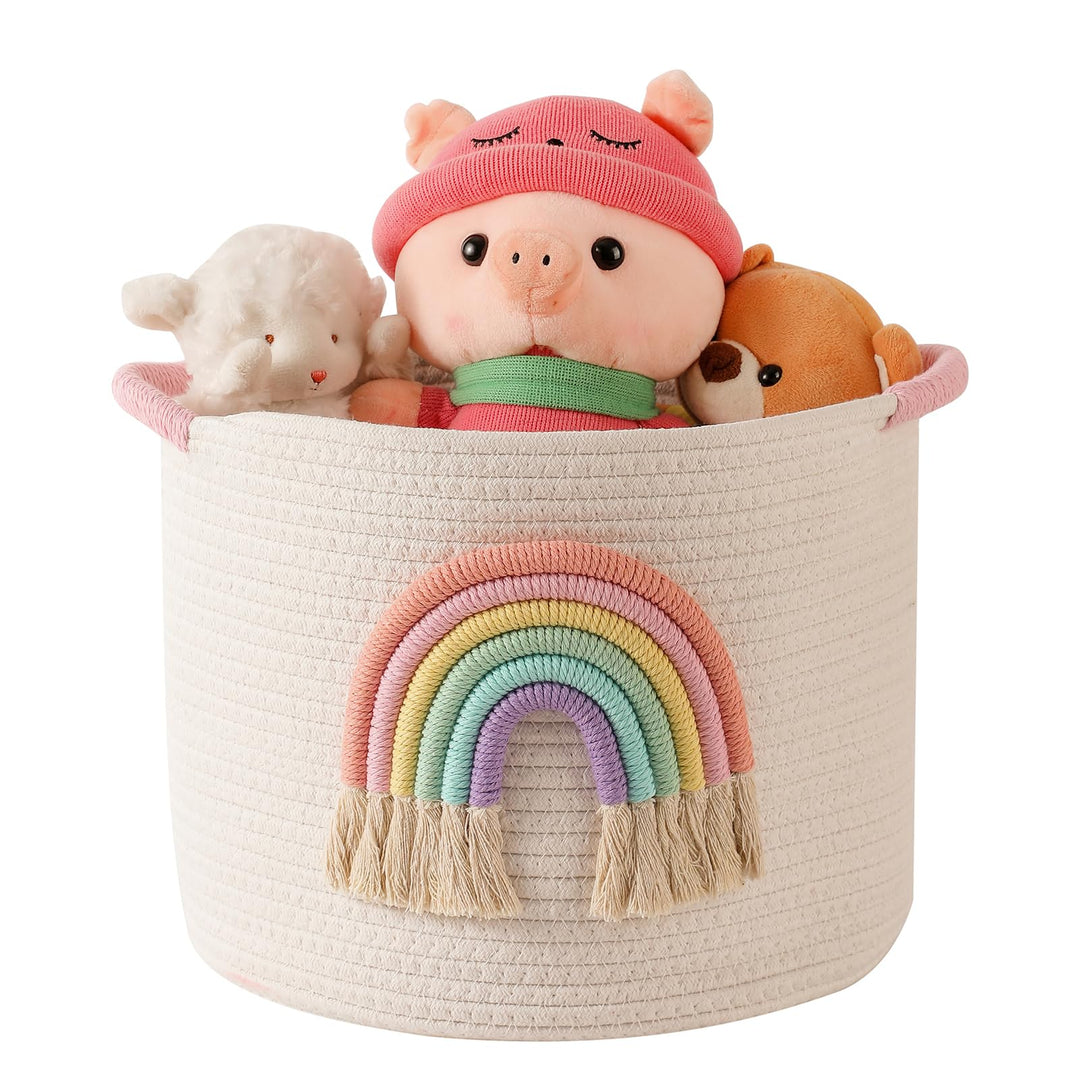 Aufbewahrungskörb für Spielzeug, Korb Kinderzimmer Aufbewahrungskorb Wickeltisch Organizer Gewebtem