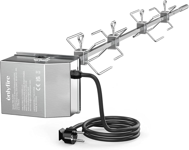 Onlyfire Edelstahl Grillspiess Set geeignet für die Verwendung mit Weber 7653 Weber Genesis II 400&