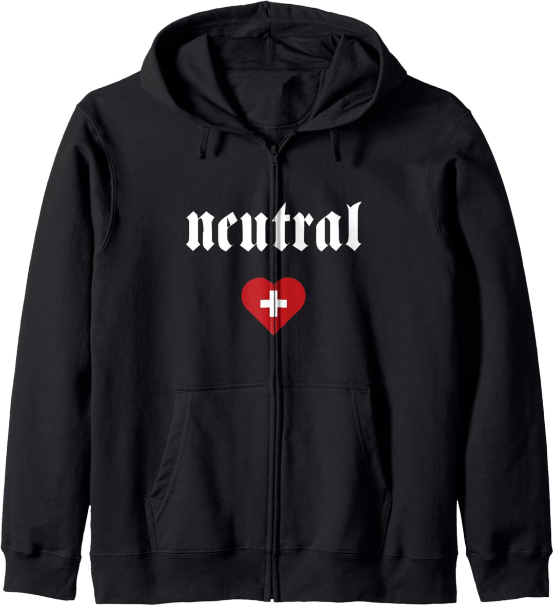 Schweiz neutral - Love Switzerland Kapuzenjacke