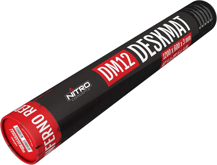 NITRO CONCEPTS DM12 - Gaming Mauspad XXL 1200x600 Millimeter Fransen Freie Ränder Microfaser Grosses