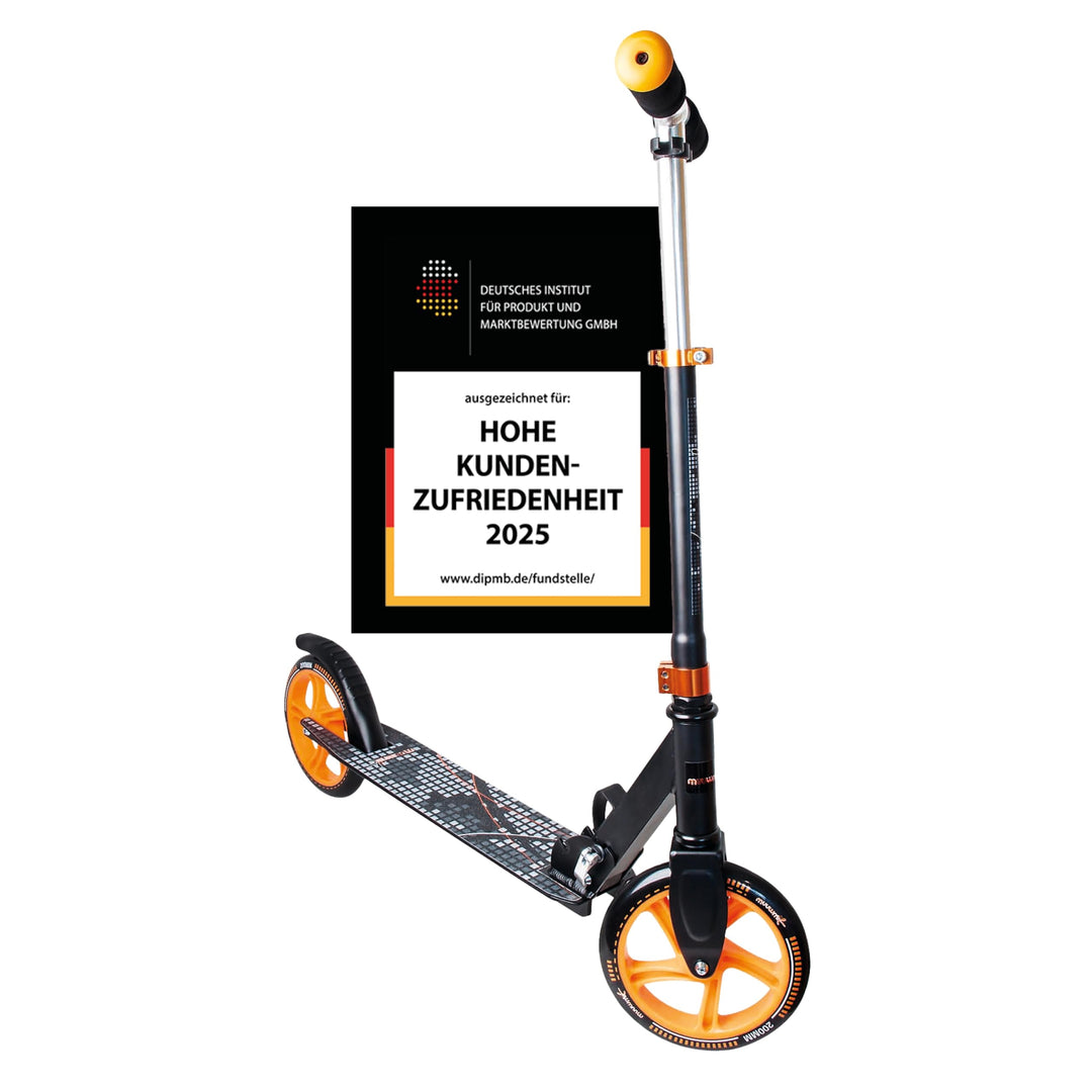 Muuwmi Aluminium Scooter - 200 mm Räder - ABEC 5 Lager - Höhenverstellbarer Lenker - Geeignet für Ki