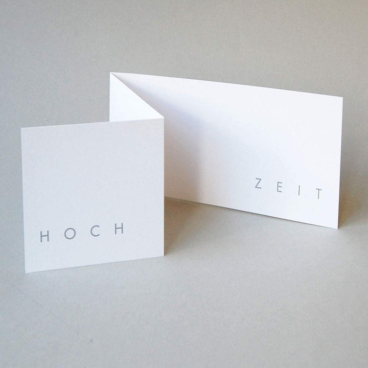 HOCH ZEIT, 10 Einladungskarten für die silberne Hochzeit, inkl. silbernen Umschlägen, Design: Michae