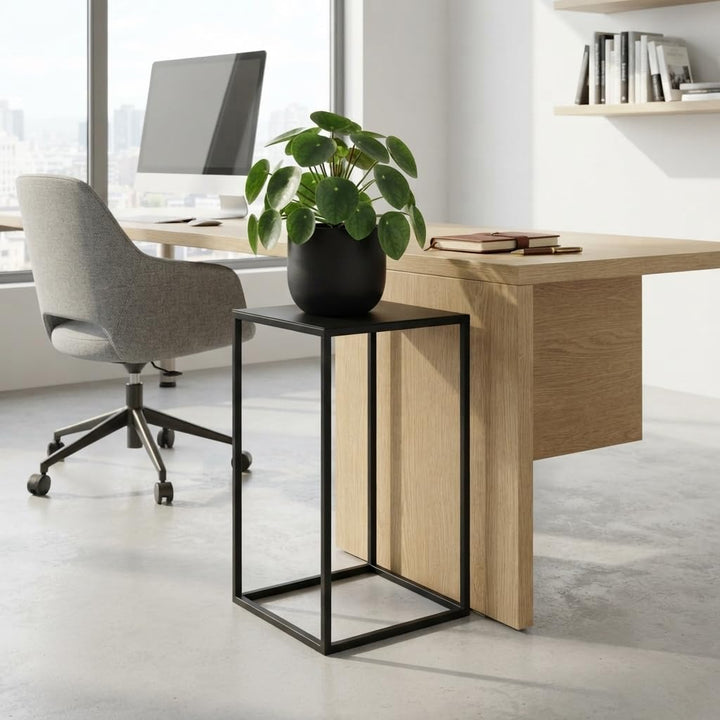 Metall Blumenständer Ständer für Blumentopf Modernes Loft Industriell Plant Stand (Schwarz), Schwarz