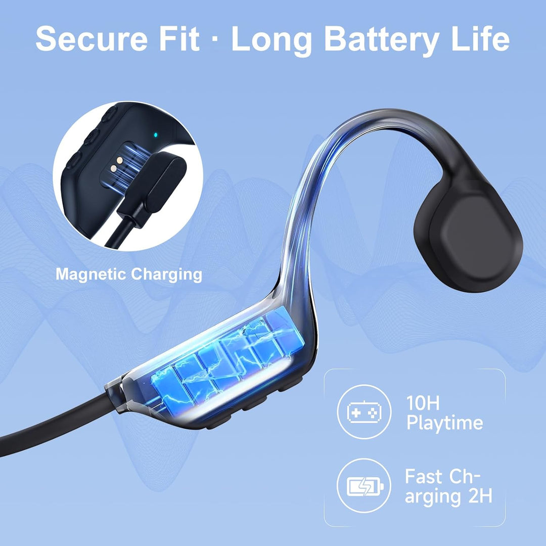 IFECCO knochenschall kopfhörer Bluetooth 6.0 - IP67 wasserdicht Bone Conduction Headphones mit Mikro