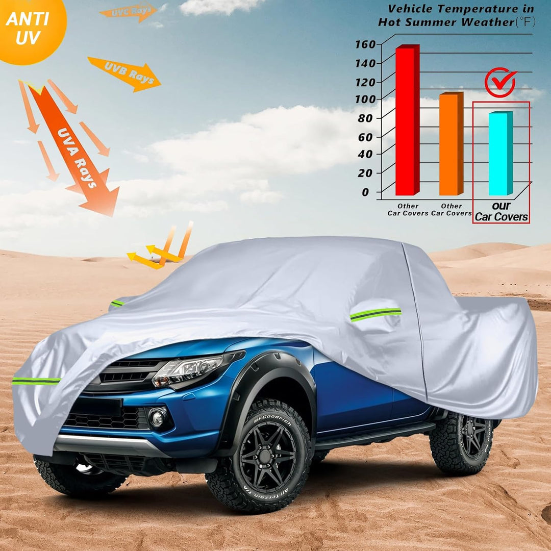 JUDANNA Autoabdeckung Wasserdicht Passend für Ford Ranger Toyota Hilux Nissan Navara VW Amarok, Somm