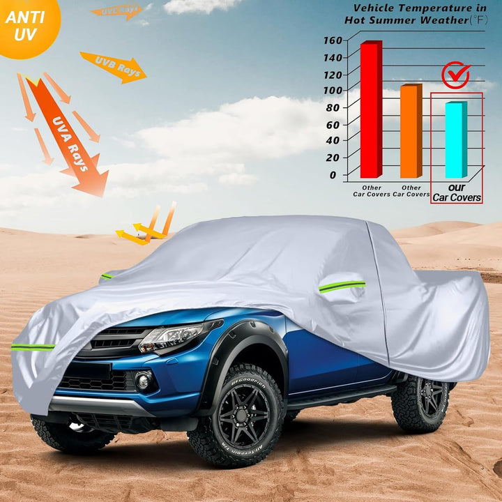 JUDANNA Autoabdeckung Wasserdicht Passend für Ford Ranger Toyota Hilux Nissan Navara VW Amarok, Somm