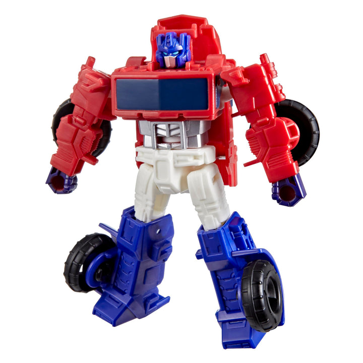 Transformers Cyberworld Cyber Optimus Prime Offroad, 10 cm grosse Action-Figur mit 4 Schritten zur V