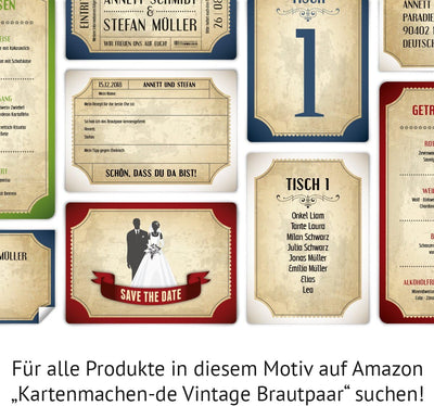 Kartenmachen.de Personalisierte Einladungskarten zur Hochzeit (ab 10 Stück Sets selbst gestalten) al