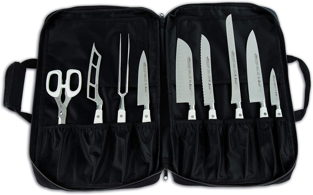 ARCOS Rucksack für 9 Küchenmesser aus Polyester und PVC, Professionelle Messertasche zur Aufbewahrun
