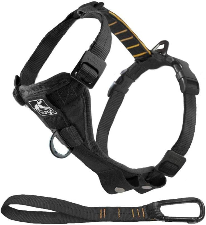 Kurgo Tru-Fit Smart Hundegeschirr, Mit gepolstertem Brustteil und D-Ring, Inklusive Autosicherheitsg
