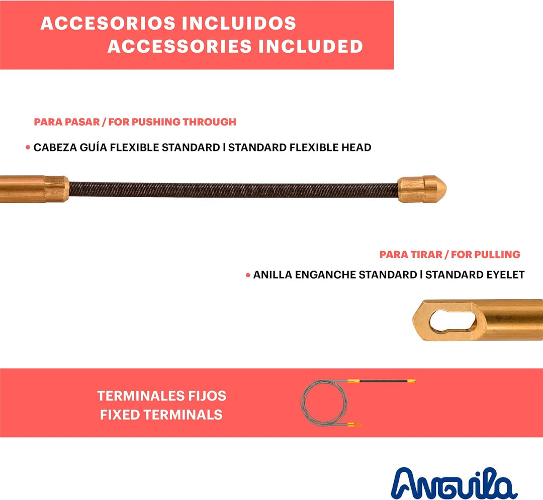 Anguila | Kabelführung | Auswechselbare Klemmen | Monofilament | Nylon | Schwarze Farbe | Durchmesse