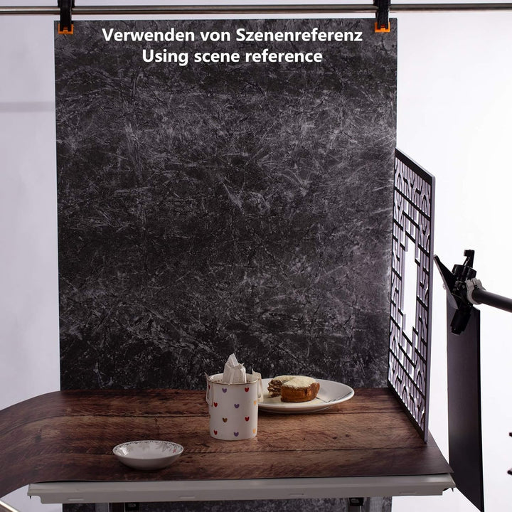 Selens 2 in 1 Hintergrund Fotografie Food Backdrop 56x88cm, Flat Lay Tischplatte Doppelseitiger Hint