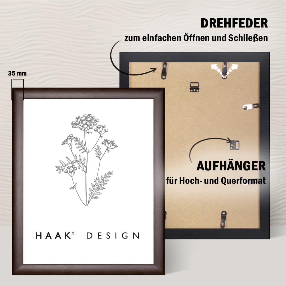 Haak Puzzlerahmen Klassik Wenge (Dekor) 80 X 121 cm (ca. 3000 Teile) Bilderrahmen Rahmen für Puzzle,