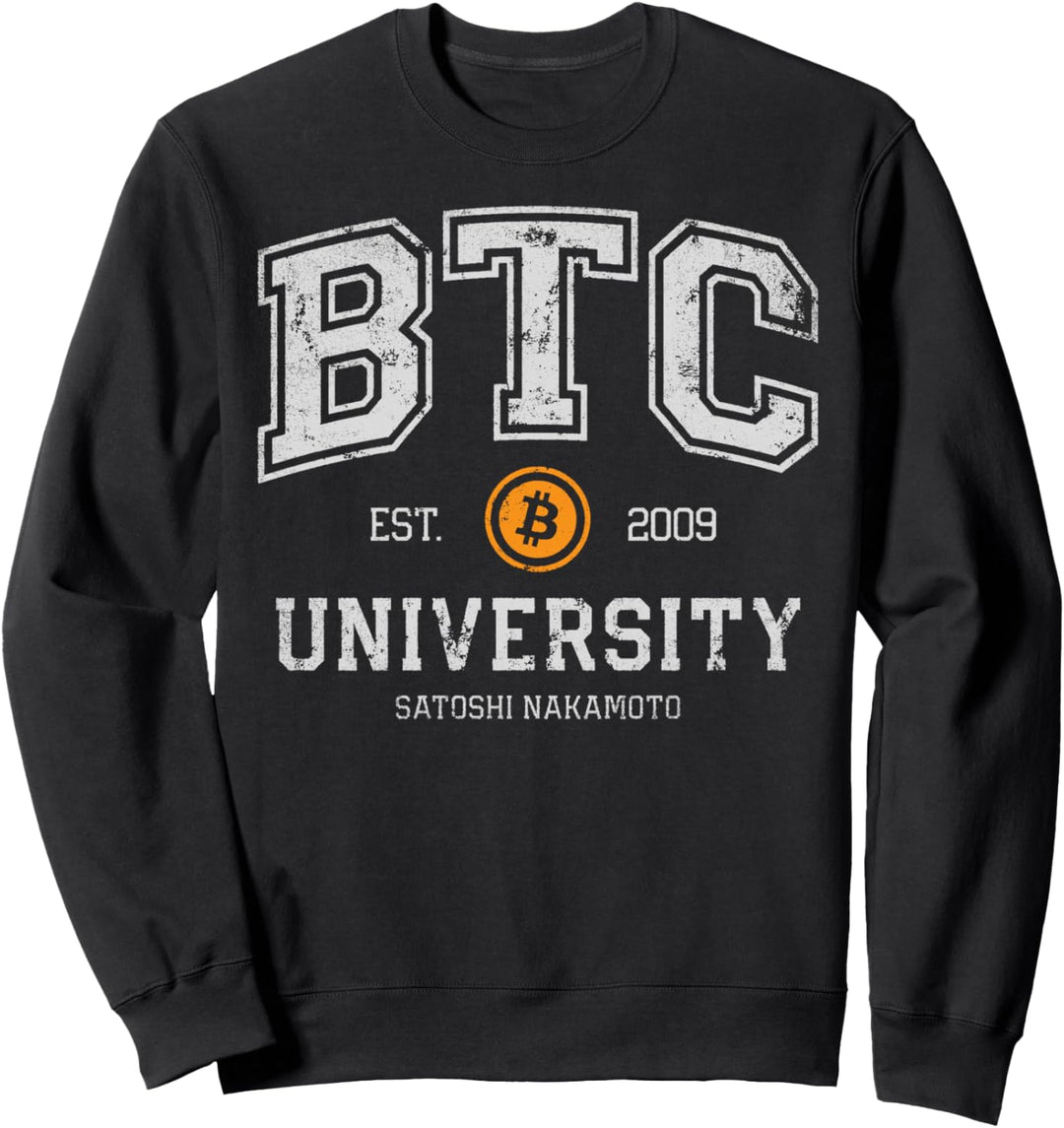 Bitcoin BTC University College Crypto Currency Blockchain Sweatshirt
