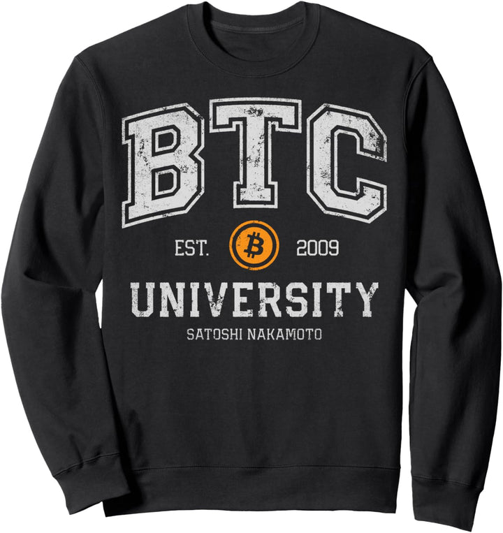Bitcoin BTC University College Crypto Currency Blockchain Sweatshirt