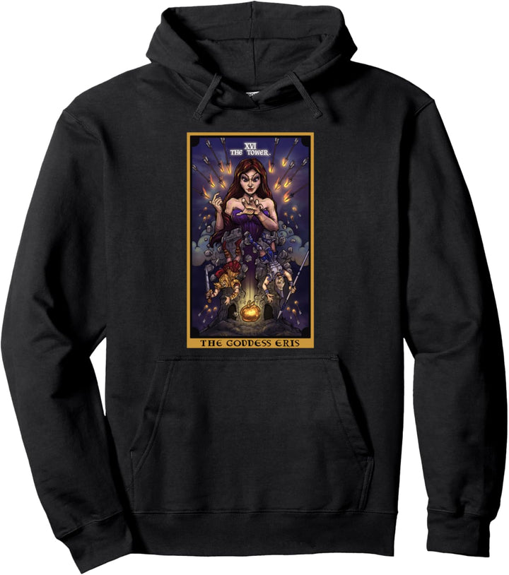 Tarotkarte "The Goddess Eris The Turm", Wicca, heidnische Hexe Pullover Hoodie