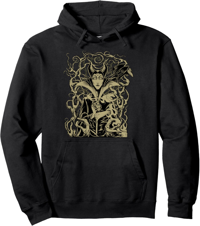 Disney Sleeping Beauty Maleficent In Thorns Portrait Sketch Pullover Hoodie