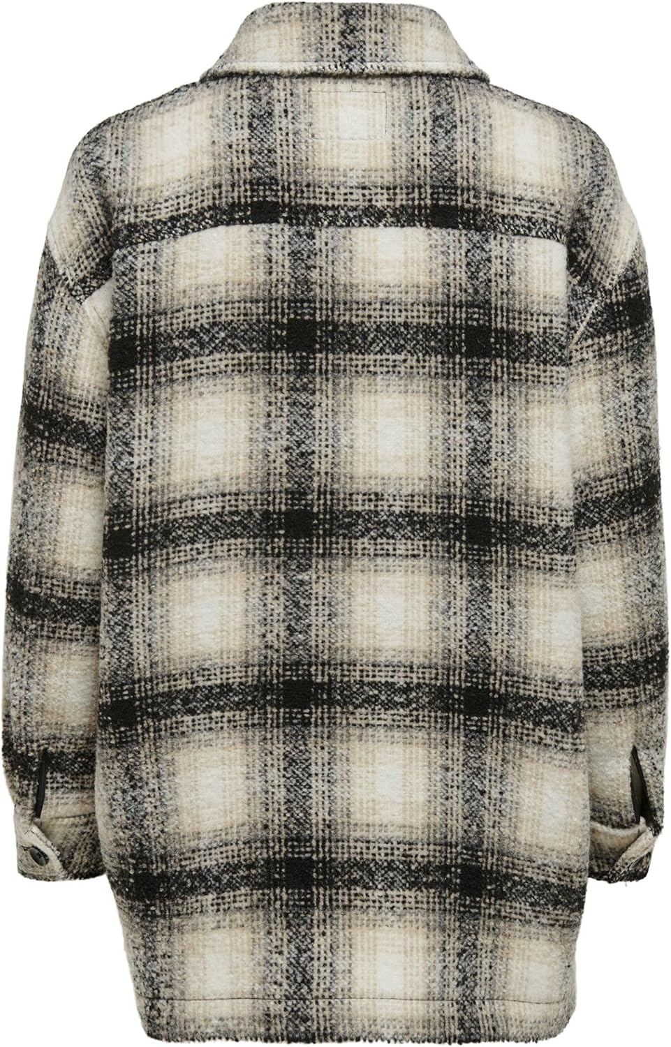 ONLY Female Lange Hemdjacke ONLALLISON Lange Hemdjacke XS Pumice Stone/Checks:black, XS Pumice Stone