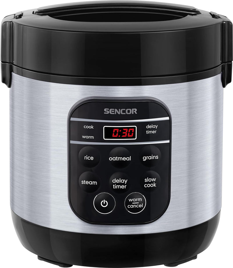 SENCOR SRM 0650SS Multifunktionaler Reiskocher mit 5 speziellen Kochmodi, 350 W, silberfarben