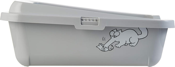 Simon's Cat, Katzentoilette mit Rand L: 43 cm B: 32 cm H: 16 cm grau grau L: 43 cm B: 32 cm H: 16 cm