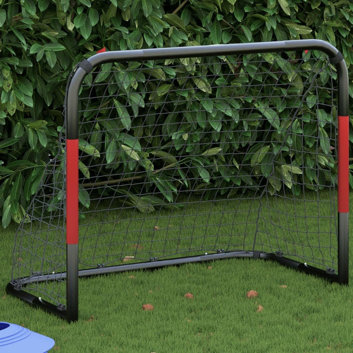 Fussballtor 90x48x71 cm für Garten, Stahl Fussballtor mit Netz für Kinder und Erwachsene, Robustes T