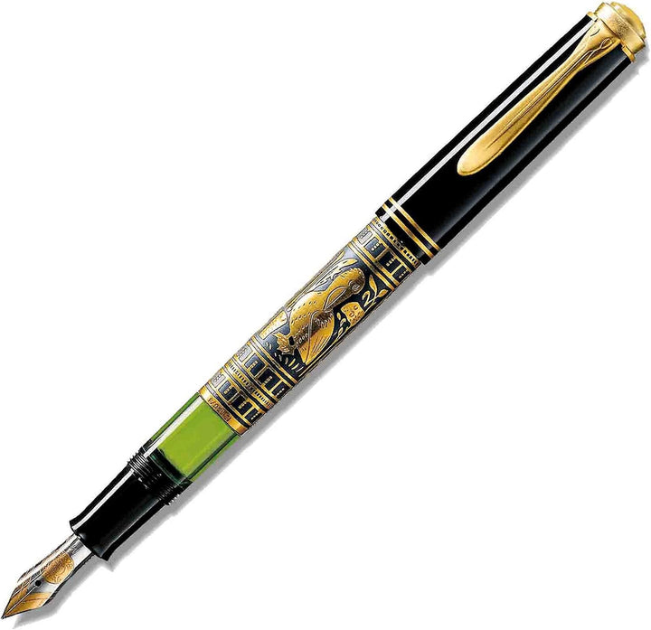 Pelikan Füllhalter Toledo 700, Schwarz, Feder EF (extra-fein), hochwertiger Kolbenfüller im Geschenk