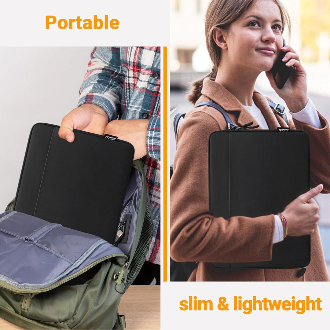 TECOOL 13,3 Zoll Laptop Hülle Tasche für MacBook Air/Pro 13 M1 M2 M3 2024-2010, MacBook Pro 14 M4 M3