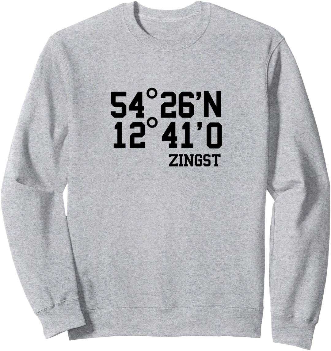 Zingst Koordinaten Ostsee Insel Urlaub Sweatshirt