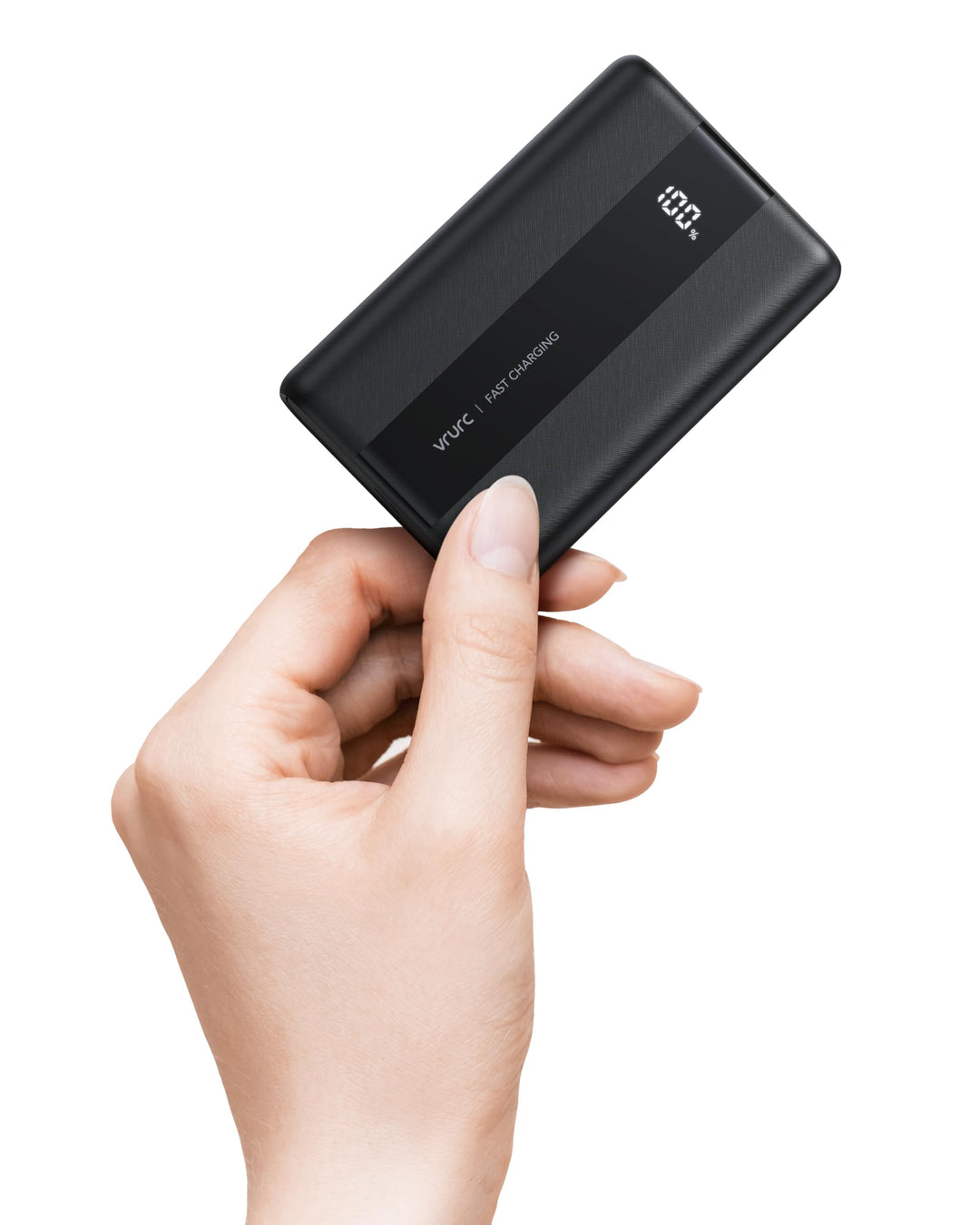 VRURC Powerbank 20000mAh Klein & Kompakt, Mini Externer Akku mit LED Display, USB-A 22.5W Schnelllad