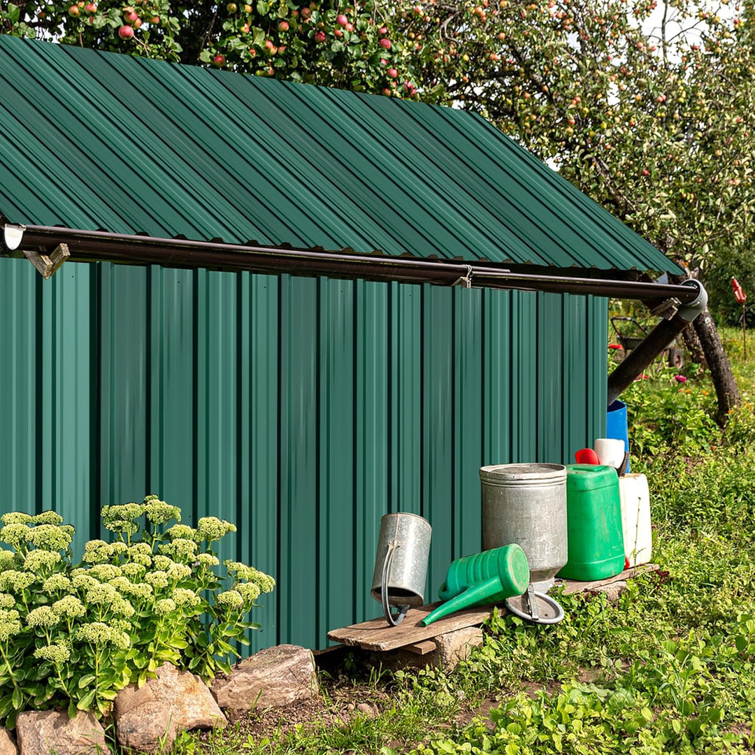 YRHome 12er Dachbleche Trapezblech 129,5x45cm Stahlblech Formblech Platten Dachplatten Wetterfest We