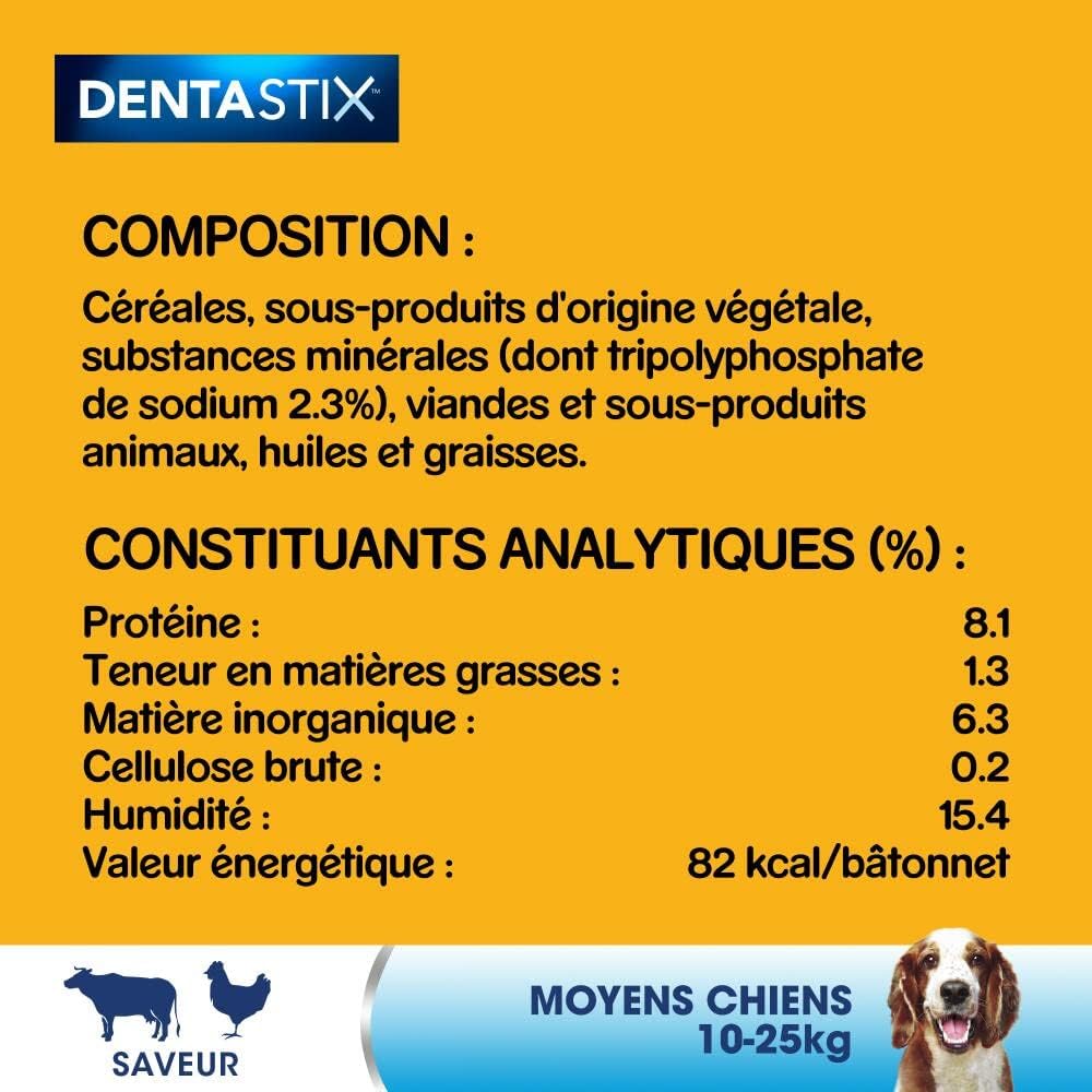 Pedigree Dentastix – Leckerlis für Hunde Moyen chien (10-25kg), Moyen chien (10-25kg)