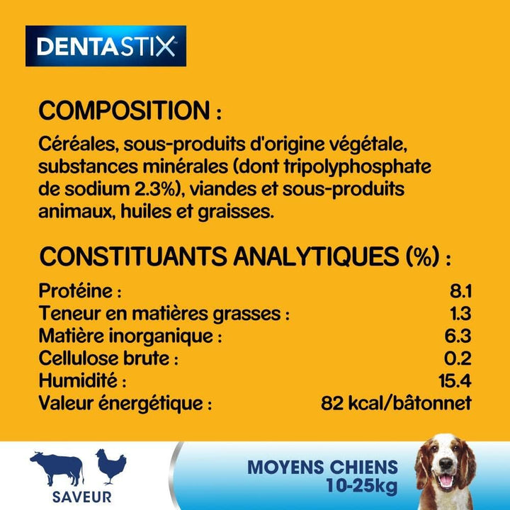 Pedigree Dentastix – Leckerlis für Hunde Moyen chien (10-25kg), Moyen chien (10-25kg)