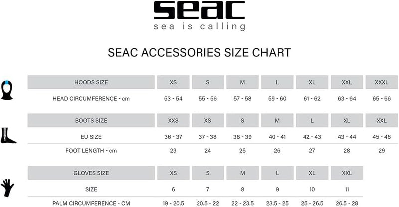 Seac Standard Kapuze 5mm XL, 5mm XL