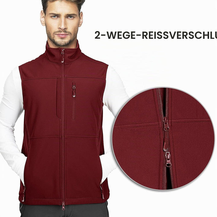 33,000ft Weste Herren Outdoor Wasserdichte Softshell Ärmellose Jacke Bodywarmer Fleece Weste Full Zi
