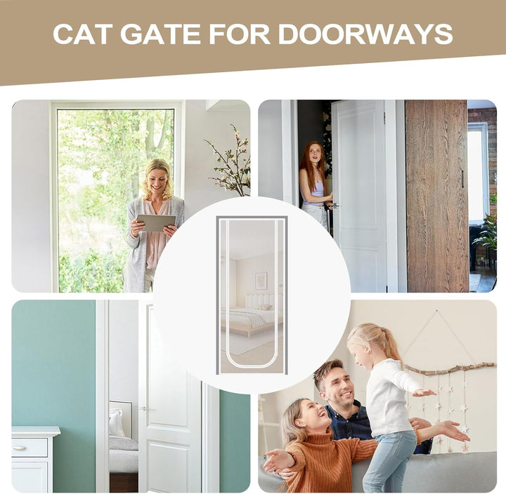 Katzen Bildschirmtür | Cat Proof Door Screen | Heavy Duty Mesh Doors Screens Net für Katzen mit dopp