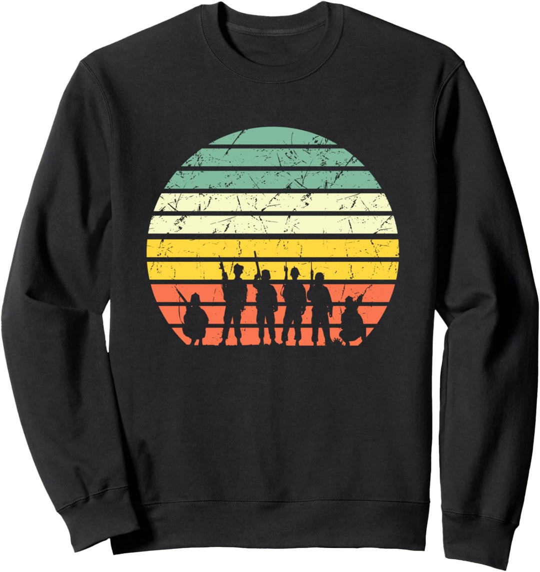Soldaten Militäreinheit Vintage Retro Sonnenuntergang Sweatshirt
