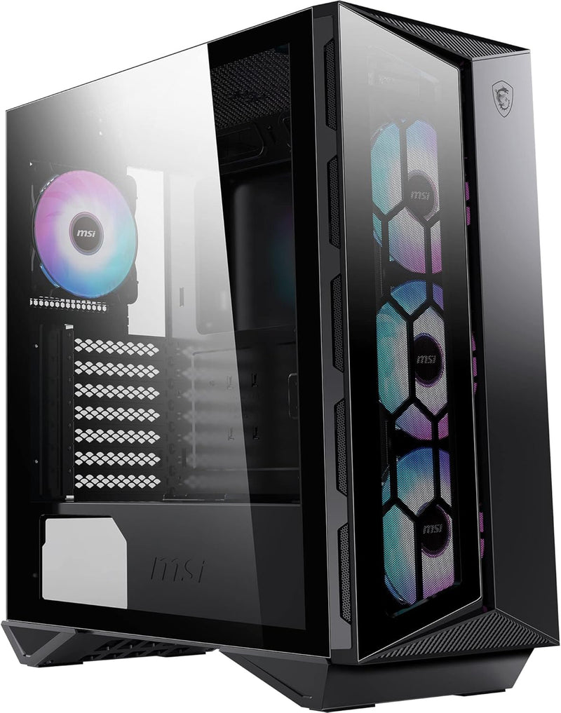 MSI MPG GUNGNIR 110R Mid-Tower PC-Gehäuse - Gehärtetes Glas, unterstützt ATX, M-ATX & Mini-ITX, 4x 1