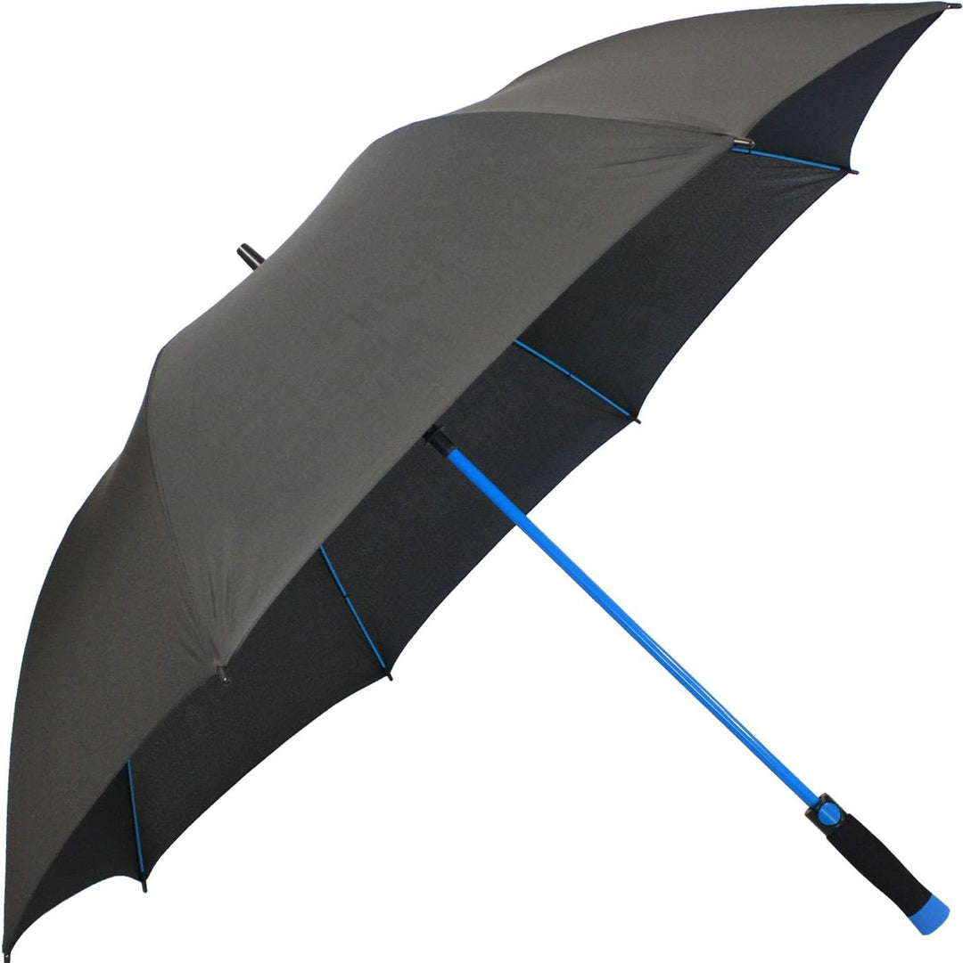 iX-brella XXL Stockschirm Fiberglas Golf Automatik Schwarz Blau, Blau