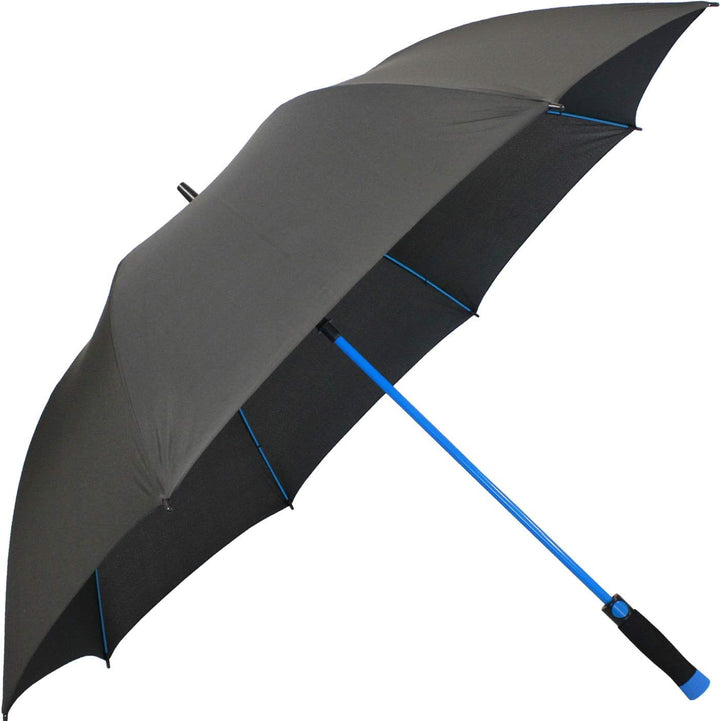iX-brella XXL Stockschirm Fiberglas Golf Automatik Schwarz Blau, Blau