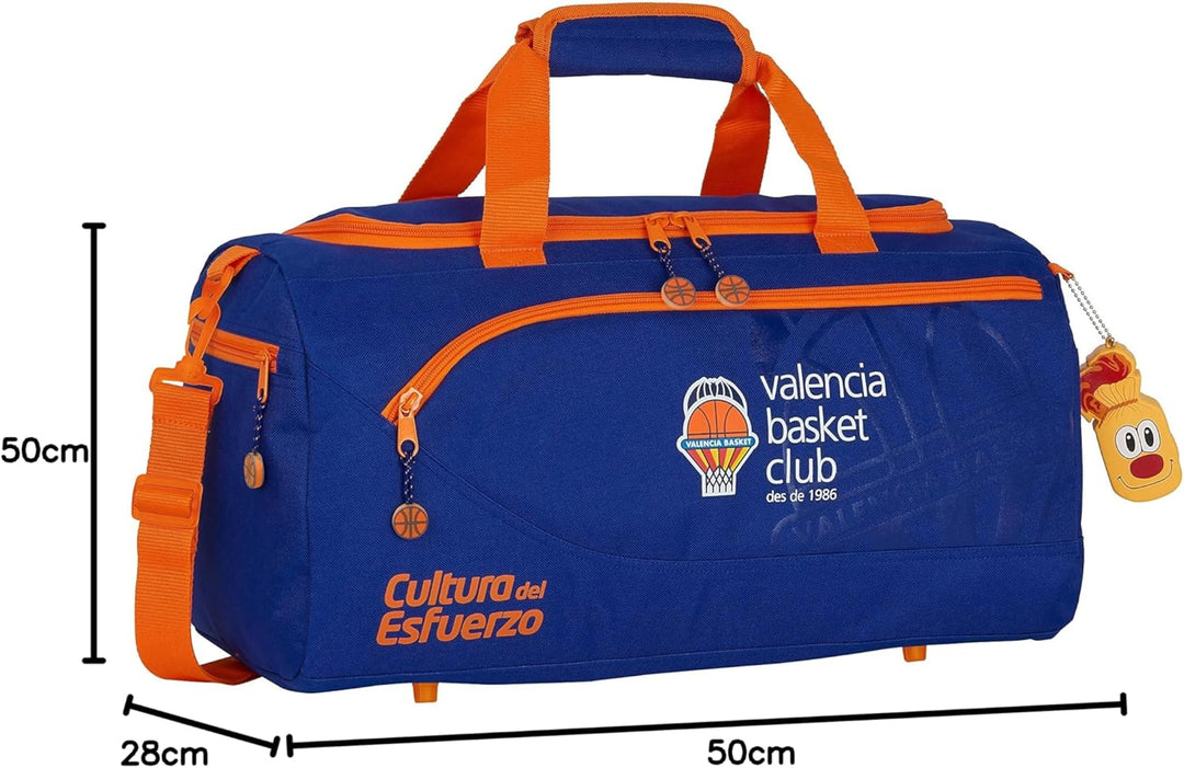 Valencia, Blau/orange, 260x120x150 mm, Sporttasche, Sporttasche