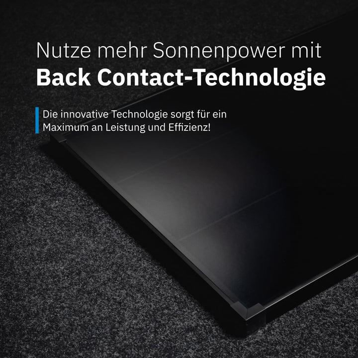 ECTIVE Solarpanel BSP 100C Black - 100W, 5,56A, 32 Zellen, für 12V 24V Batterieladeregler - Monokris