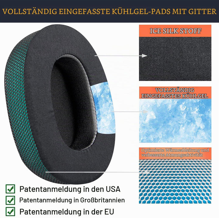SOULWIT Kühlgel Ersatz Ersatzpolster Polster Ohrpolster für Skullcandy Hesh 3/ANC/Evo &amp; Crusher Wire