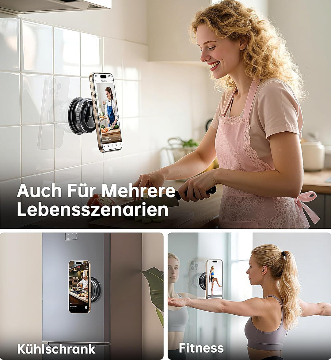 Coolpow Handyhalterung Auto für MagSafe Autohalterung【Stärkste Saugnapf &amp; Ultra-stabil】Handyhalterun