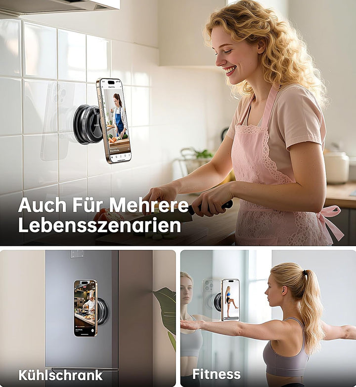 Coolpow Handyhalterung Auto für MagSafe Autohalterung【Stärkste Saugnapf &amp; Ultra-stabil】Handyhalterun