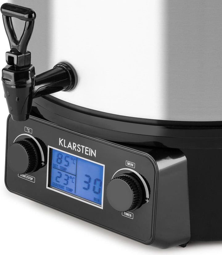 Klarstein Biggie Digital - Einkochvollautomat, Einkochtopf, elektrisch, 27 Liter, 2000 Watt, Timer,