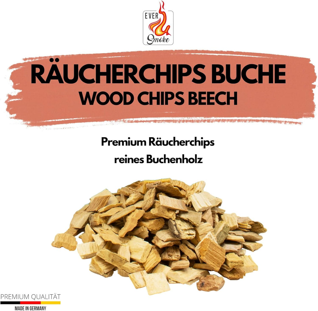 Premium BBQ Räucherchips im praktischen Eimer - 4 versch. Sorten für bestes Raucharoma - besonders r